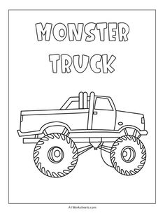 a monster truck with the words monster truck on it