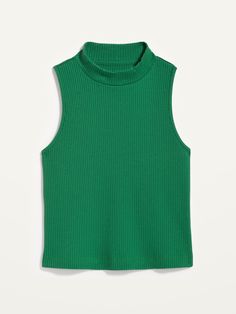 mock neck sleeveless fitted hits at waist models are approx.  5'9" and wear sizes s (4), l (12), and xl (18)machine wash according to the care instruction label Ribbed Tank Tops, Petite Size, Mock Neck, Toddler Boys, Old Navy, Tank Tops, How To Wear