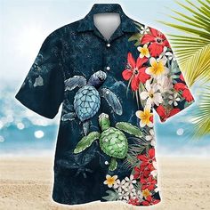 Category:Shirt; Season:Spring,Summer; Fabric:Polyester; Sleeve Length:Short Sleeve; Look After Me:Machine wash,Hand wash,Washable; Gender:Men's; Style:Designer,Sports,Fashion,Streetwear; Tops Type:Shirt,Summer Hawaiian Shirt; Occasion:Hawaiian,Outdoor,Casual,Holiday,Going out; Age Group:Adults'; Fit Type:Regular Fit; Pattern:Tropical Flowers,Totem,Turtles; Design:Print; Neckline:Cuban Collar; Brand:OUKU; Front page:FF; Listing Date:05/05/2023; Bust:; Length:; Shoulder Width:; Fit US Size:; Fit U Turtle Shirts, Tropical Shirts, Mens Hawaiian Shirts, Hawaii Shirt, 3d T Shirts, Print Hoodie, Primavera Estate, Hoodie Sweater, Sport Fashion