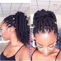 Pinterest: @Kekedanae20                                                                                                                                                      More Length Retention, Marley Hair, Protective Hair, Braids Twist, Braided Styles, Fishtail Braid, Crochet Braids Hairstyles