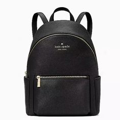 Nwt Kate Spade New York Leila Pebbled Leather Medium Dome Backpack Black Bag Price Is Strictly Firm 9.4" W X 12.88" H X 5.6" D Strap Drop: 2.05" Features Metal Pinmount Logo Closure Type: Zip Around Closure, Zip Closure Dust Bag Included: No Interior: Back Zip & Front Slip Pockets Exterior: Front Zip Pocket & Side Slip Pockets Materials Pebbled Leather Lining: Two Way Spade Jacquard Lining Luxury Kate Spade Leather Satchel Backpack, Kate Spade Luxury Standard Backpack, Luxury Chic Kate Spade Leather Backpack, Leather Backpack With Zipper Pocket For Errands, Kate Spade Leather Bag With Zipper Pocket, Kate Spade Travel Bag With Zipper Pocket, Kate Spade Satchel Backpack, Kate Spade Black Leather Backpack, Kate Spade Black Everyday Backpack