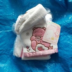 Brand New With Tags Cute Soft White Hat, Plush Hat, Bear Blanket, Newborn Sets, Gift Cute, Care Bear, Care Bears, Soft Blankets, Baby Sets