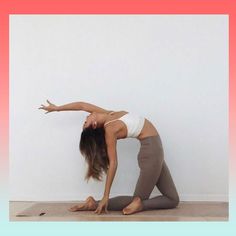 a woman is doing yoga on the floor