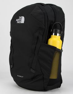 The North Face Black Nylon Backpack, The North Face Black Travel Backpack, The North Face Black Backpack With Adjustable Strap, The North Face Rectangular Travel Backpack, North Face Vault Backpack, Black The North Face Outdoor Bag, Crafts To Do When Your Bored, Inside My Bag