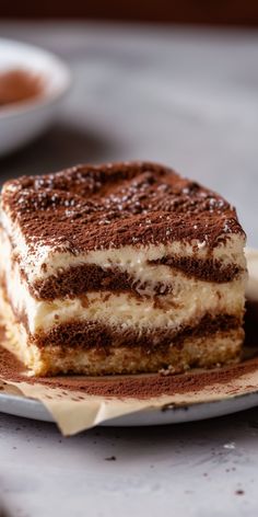 a piece of cake sitting on top of a plate