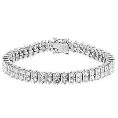 Bella Luce ® white diamond simulant 16.14ctw round, rhodium over sterling silver tennis bracelet. Measures approximately 7.25" or 8"L x 0.25"W and has a hidden box closure. The diamond equivalent weight is 10.12ctw. Formal White Sterling Silver Tennis Bracelet, Silver Platinum Tennis Bracelet Fine Jewelry, Silver Platinum Tennis Bracelet, Channel Set Cubic Zirconia Tennis Bracelet, Fine Jewelry Cubic Zirconia Tennis Bracelet Channel Set, White Tennis Bracelet With Diamond Accents, Cubic Zirconia Channel Set Tennis Bracelet, White Cubic Zirconia Sterling Silver Bracelet, Silver Channel Set Diamond Bracelet Fine Jewelry