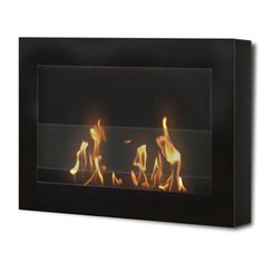 Anywhere Fireplace 19 Black SoHo Wall Mount Fireplace - US Fireplace Store Gel Fireplace, Wall Mounted Fireplace, Wall Mount Fireplace, Ventless Fireplace, Mounted Fireplace, Bioethanol Fireplace, Ethanol Fireplace, Real Fire, Indoor Fireplace