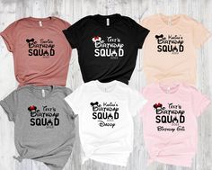 Disney Short Sleeve Top For Birthday, Disney Crew Neck Top For Birthday, Custom Disney Shirts Birthday, Disney Birthday Shirts For Family, Disneyworld Birthday Shirt, Birthday Squad Shirts Disney, Disney Birthday Squad Shirts For Family Svg, Birthday Shirts For Family, Disney Birthday Squad Svg