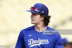 the los angeles dodgers'baseball player is seen during practice at dodger stadium on may 22