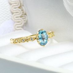 Holiday Notice: We will be on holiday from Feb 6 to Feb 15 for the Spring Festival. Orders will be shipped after we resume work.  Natural Topaz Engagement Ring, Oval Topaz Ring, Vintage Topaz Promise Ring Women, Antique Bridal Ring, Unique Anniversary Rings for HerFeatures• Made to Order. • Material: 925 Silver with Gold Plated• Gold Color: Yellow Gold• Stone Type: Natural Blue Topaz• Ring Size: US 4.5 - 8.5• Ready to Ship in 7-10 Business Days Want to find out more? Check out my shop https://ww Oval Blue Topaz Diamond Ring As Gift, Oval Topaz Crystal Ring For Wedding, Oval Blue Topaz Ring For Anniversary, Oval Topaz Birthstone Ring With Prong Setting, Oval Topaz Ring With Prong Setting, Oval Topaz Ring With Aquamarine And Gemstone Accents, Oval Topaz Birthstone Ring, Oval Topaz Birthstone Ring With Gemstone, Oval Topaz Gemstone Birthstone Ring