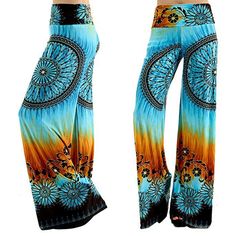 Sarouel Pants, Dye Pants, Yoga Studio Design, Sport Woman Fitness, Boho Items, Tie Dye Pants, Wide Leg Palazzo Pants, Casual Tie, Printed Wide Leg Pants