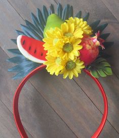 TROPICAL FRUITS   HEADBAND ~CARMEN MIRANDA STYLE~ I do with two sizes of headbands please advise for the size of girls Adjustable Flower Headband For Summer, Cute Adjustable Beach Headband, Cute Adjustable Headband For Beach, Cute Adjustable Headband For The Beach, Playful Adjustable Summer Headband, Adjustable Playful Summer Headband, Playful Adjustable Headband For Summer, Adjustable Playful Headband For Summer, Fun Adjustable Hair Accessories For Summer