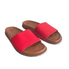 Aquatalia Womens Red Leather Slide Sandals Size 6 New Without Box Elevated Dress Leather Slide With A Rubber Sole. Features: - Slip On Style - 100% Leather - Rubber Sole - 1.2" Lift - Made In Italy - Weatherproof Aquatalia Red Sliders Sandals Size 6 Shoes 36 New Red Summer Sandals With Removable Insole, Red Slides For Spring Vacation, Red Leather Sandals For Summer, Red Beach Sandals With Removable Insole, Red Slide Sandals, Red Slides With Cushioned Footbed For Summer, Red Cushioned Slides For Summer, Red Slides For Summer Vacation, Red Sandals With Cushioned Footbed For Spring