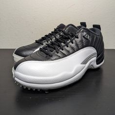 Air Jordan Xii 12 Low 'Playoffs' White Black Golf Dh4120-010 Men's 5.5 Women's 7 New Without Box Black Leather Jordan Shoes For Sports, Black Leather Jordan Shoes For Sports Events, Low-top Basketball Shoes With Padded Tongue, Sporty Custom Black Sneakers For Sports Events, Sporty Black Custom Sneakers For Sports Events, Sporty Golf Shoes With Boost Midsole, Sporty Basketball Shoes With Padded Tongue, Black Golf Shoes With Boost Midsole, White Golf Shoes With Boost Midsole For Casual Wear