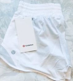 LULULEMON HOTTY HOT SHORT 2.5” LR~LINED~WHITE 0 2 4 6 8 10 12~ NWT ~USPS SHIP | eBay Lululemon Hotty Shorts White Outfit, White Athletic Shorts For Running, White Short Length Athletic Shorts For Running, White Go-dry Short Shorts, White Go-dry Shorts, White Breathable Athletic Shorts, White Athletic Shorts For Workout, White Short Bottoms By Lululemon, White Go-dry Short Activewear