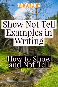 the words show not tell examples in writing how to show and not tell on an image