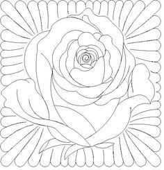 a flower that is in the middle of a square shape, with lines on it