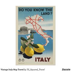 a poster with some lemons on it and the words do you know the land?