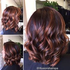 Red And Caramel Highlights On Dark Hair, Brown Hair With Red Lowlights, Official Hairstyle, Gorgeous Hair Color, Fall Hair Color For Brunettes, Hair Color Auburn, Hair Homecoming, Homecoming Hair, Hair Color Highlights