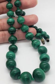 Luxury Antique Beaded Necklace With Polished Beads, Beaded Malachite Necklaces, Elegant Beaded Malachite Necklaces, Vintage Malachite Jewelry For Gifts, Round Malachite Beaded Necklace, Luxury Malachite Jewelry With Round Beads, Malachite Jewelry, Pricing Jewelry, Vintage Necklace