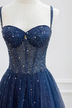 Formal Dress Blue, Blue Dress Formal, Occasion Dresses Wedding, Blue Evening Dresses, Blue Tulle, Beautiful Prom Dresses, فستان سهرة, Grad Dresses, Dress Inspiration