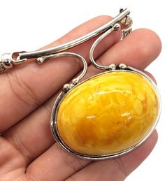 Vintage Stunning Natural Baltic Eggyolk Amber Sterling Silver Necklace | eBay Gem Pendant, Baltic Amber Jewelry, Large Pendant Necklace, Antique Jewelry Necklace, Amber Jewelry, Baltic Amber, Sterling Silver Necklace, Vintage Watches, Vintage Sterling Silver