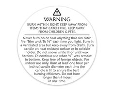 the warning label for an item that is being used to help children learn how to use it