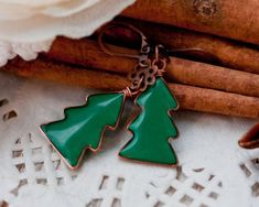 This green Christmas tree earrings will add holiday mood to your look.Size:around 4.5 cm / 1 6/8"*Please give an allowance for slight difference in size, shape and tint since each piece is individually handmade.*Each purchase comes carefully packaged and is ready-to-gift.*Please note that real colors may slightly differ from their appearance on your display.You might also like:Other Earrings: http://etsy.me/14NiAkk Green Christmas Jewelry For Festive Occasion, Green Christmas Holiday Jewelry, Green Holiday Jewelry Gift, Christmas Holiday Green Jewelry, Holiday Gift Green Jewelry, Holiday Handmade Green Jewelry, Gift Green Nickel-free Earrings, Nickel-free Green Earrings For Gift, Green Holiday Earrings For Festive Occasions