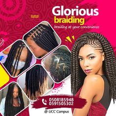 Fashion Designer Template, Hair Dressing Salon Design, Hair Dressing Flyer Design, Braids Flyer Design, Hair Dressing Salon Ideas, Salon Poster Design, Hair Flyers Ideas, Offer Post Design, Hair Poster Design