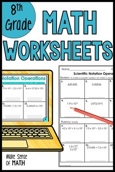 the 6th grade math worksheets are available for students to use on their laptop