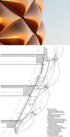 an architectural drawing shows the details of a building's design and its construction process