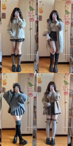 Loner Outfit, How To Dress Cute, Kawaii Fall Outfits, Thick Legs Outfit, Outfit Ideas With Skirt, Comfy Stylish Outfits, Egirl Looks, Streetwear Cute