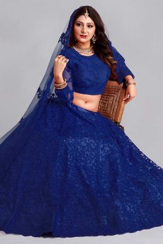 color-blue, fabric-net, work-embroidered, brand-name-krupali-savani,occasion-festivewear, occasion-wedding-guest, womenswear,ideal-for-women, lehengas, Product Features: Color: Blue Lehenga Fabric: Net Choli Fabric: Net Work: Embroidered Sleeves: Full Sleeves Neck Type: Boat Neck Wash Care: Dry Clean Occasion: Festivewear, Wedding Guest Product Type: Lehenga Choli with Dupatta Disclaimer: There will be slight difference in digital to actual image Lehenga Fabric, Blue Lehenga, Embroidered Lehenga, Embroidered Sleeves, Full Sleeves, Lehenga Choli, Blue Fabric, Boat Neck, Full Sleeve