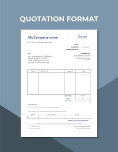 an invoice form with the words,'my company name'on it