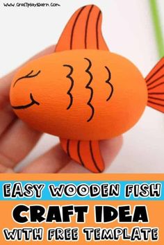 easy wooden fish craft idea with free template