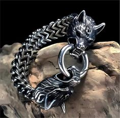 New! Men's Stainless Steel Double Wolf's Head Bracelet Nordic Biker Jewelry was just added to eBay. Check it out! #eBay #eBaySeller Wolf Bracelet, Biker Accessories, Biker Jewelry, Mens Jewelry Bracelet, Link Chain, Jewelry Watches, Mens Jewelry, Jewelry Bracelets, Gift Card