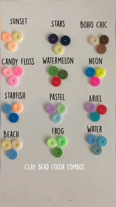 the different colors of buttons are shown in this poster, which shows how to use them