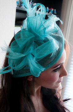 Tiffany Blue Fascinator Penny Mesh Hat Fascinator by EyeHeartMe Turquoise Headpiece For Kentucky Derby Races, Turquoise Headpieces For Kentucky Derby, Turquoise Fascinator For Kentucky Derby, Turquoise Headpiece For Summer Wedding, Elegant Turquoise Fascinator For Races, Turquoise Fitted Hat For Party, Turquoise Fitted Party Hat, Fitted Turquoise Hat For Party, Turquoise Headpieces For Summer Weddings