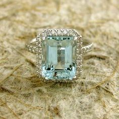 Aquamarine Diamond Ring With Vvs Clarity As Gift, Vvs Clarity Aquamarine Diamond Ring As Gift, Gia Certified Diamond Topaz Ring As Gift, Rectangular Topaz Ring With Diamond, Rectangular Diamond Topaz Ring For Gift, Classic Gia Certified Topaz Ring For Gift, Gia Certified White Gold Topaz Ring Gift, Classic Aquamarine Rectangular Ring, Classic Aquamarine Diamond Ring