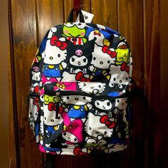 Super Cute, Super Colorful Hello Kitty & Friends Backpack Ladies/Girls $35 Trendy Hello Kitty Print Bag For Back To School, Trendy Hello Kitty Print Back To School Bag, Cute Black Backpack For End Of School Year, Cat Design Backpack For End Of School Year, Trendy Hello Kitty Back To School Bag, Pink Hello Kitty Print Standard Backpack, Pink Hello Kitty Print Backpack, Kawaii Hello Kitty Backpack For Everyday Use, Trendy Pink Hello Kitty Print Backpack