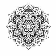 a black and white drawing of a flower