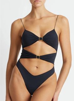 High Twist One Piece | Nic del Mar Chic Swimwear With Adjustable Straps For Night Out, Chic Evening Swimwear With Cutout, Chic Cutout Swimwear For Night Out, Tropic Of C, One Piece Clothing, Set Cover, Bag Dress, The High, Resort Wear