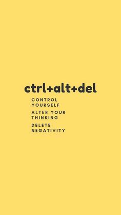 a yellow background with the words ctrl - att - del on it