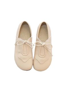 Spring Slip-on Comfortable Lace-up Flat Shoes — Obiono Casual Beige Slip-on Oxfords, Casual Cream Lace-up Shoes With Round Toe, White Lace-up Flats With Rubber Sole, Casual Beige Almond Toe Lace-up Shoes, Spring Beige Flat Leather Shoes, Beige Flat Leather Shoes For Spring, Spring Flat Walking Shoes With Stitched Sole, Beige Low-top Leather Shoes With Rubber Sole, Beige Lace-up Shoes With Rubber Sole