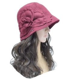 Women's Vintage Gatsby Style Wool Bucket Cloche Beanies Beret Winter Hats 100% excellent Quality, soft and smooth hand feel. Handmade flowers trimmed, Looks stylish One Size Fits Most  Quantity:1 pcs hat Gatsby Style, Floral Hat, Wool Caps, Cute Hats, Cool Hats, Handmade Flowers, Gatsby, Caps Hats, Apparel Accessories