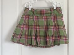 This skirt is in good used condition. The fabric feels "hard", while there is no wear to the actual skirt, it may have been washed a lot. ** size label is missing - see photo ** top left button is missing - see photo waist, side to side 12.5 inches length 12 inches Please pay within three days of purchase or unpaid item assistance will be turned on. We accept returns. The item must be returned in the same condition that we sent it. If the item is NWT, then all price tags and/or labels must still Plaid Skort For School, Casual Multicolor Mini Skirt For School, School Plaid Cotton Skirt, Cotton Plaid Skirt For School, Plaid Cotton Skirt For School, Plaid Cotton Skort For Fall, Multicolor Spring Skirt For School, Multicolor Skirt For School In Spring, 2000 Outfit Ideas