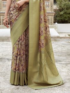 This stunning saree features a beautiful digital print design on green color tissue silk fabric, with intricate zari weaving borderwork for an added touch of elegance. The saree comes with a matching silk blouse with print work, completing the look for any festive occasion or event.
The 5.50-meter saree and unstitched blouse material ensure a perfect fit for any body type. The lightweight fabric makes it comfortable to wear all day long without compromising on style. The vibrant green color and Green Pre-draped Saree With Printed Motifs For Diwali, Green Pre-draped Saree With Floral Print, Green Floral Print Pre-draped Saree, Green Pre-draped Saree With Printed Motifs, Green Chanderi Traditional Wear With Floral Print, Green Floral Chanderi Traditional Wear, Green Floral Print Chanderi Traditional Wear, Green Unstitched Tussar Silk Blouse Piece, Unstitched Green Tussar Silk Blouse Piece