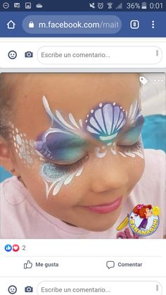 Mermaid Face Paint Tutorial, Mermaid Costume Kids, Face Painting Stencils, Neon Paint, Mermaid Theme Birthday Party, Mermaid Kids