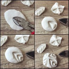 the process of making meringue is shown here