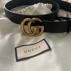 Never Worn With Dust Bag Gucci Belt For Sale, All Black Gucci Belt, Gucci Black Belt Bag, Belt Gucci Women, Gucci Belt Fake, Real And Fake Gucci Belt, Gucci Belt Fake Vs Real, Cute Swag Outfits, Gucci Accessories